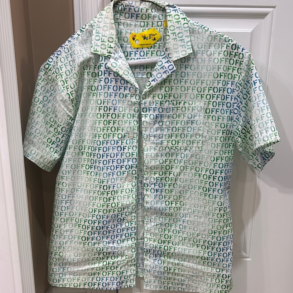 Boys off white button up